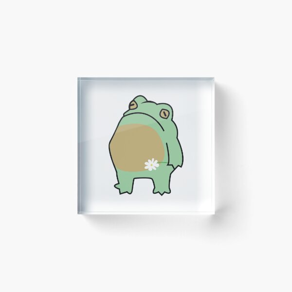 Item preview, frog with flower designed and sold by SKdarealshop.
