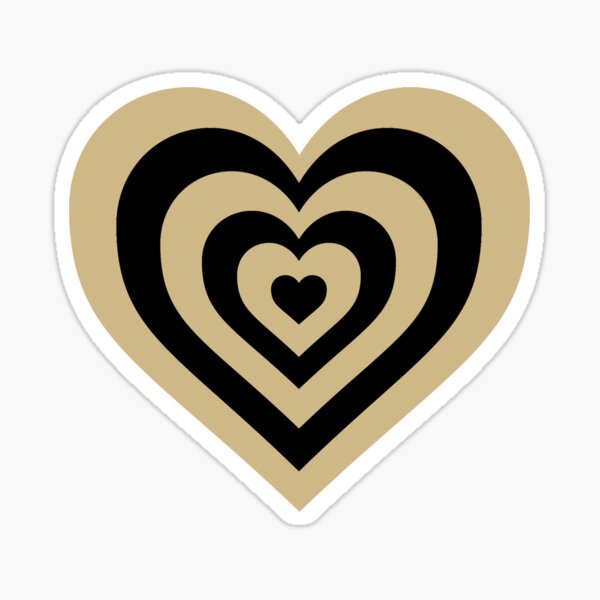 Item preview, Black and Old Gold - Powerpuff Girls Retro Heart designed and sold by Liyanna Baloca.