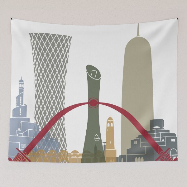 Item preview, Doha skyline poster designed and sold by paulrommer.
