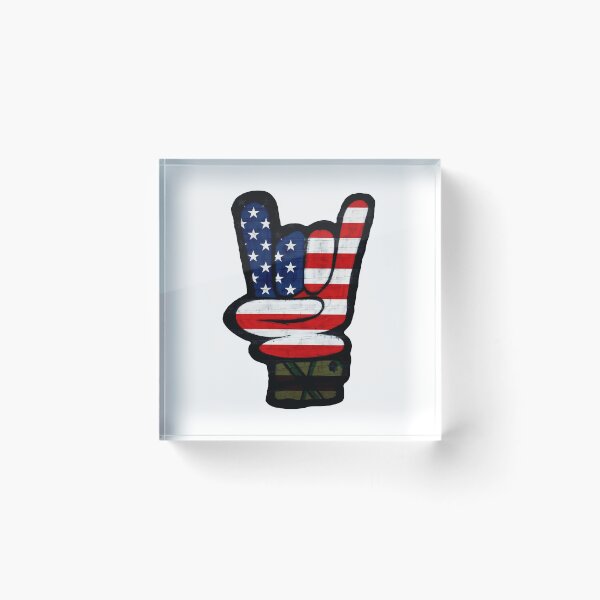 Item preview, Rock On USA hand sign designed and sold by ProArtzilla.
