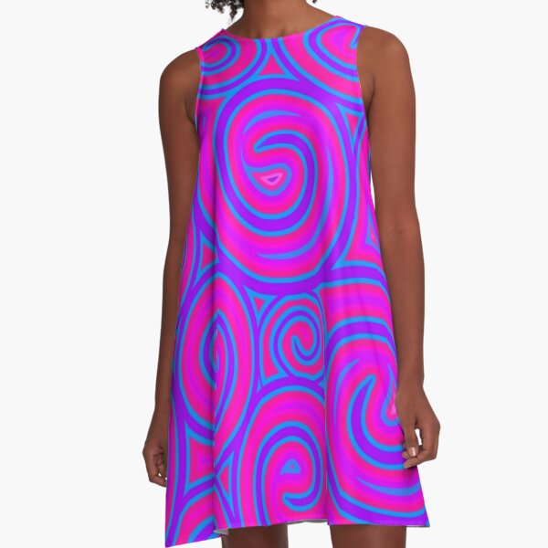 Psychedelic Trippy Hippy Artwork A-Line Dress