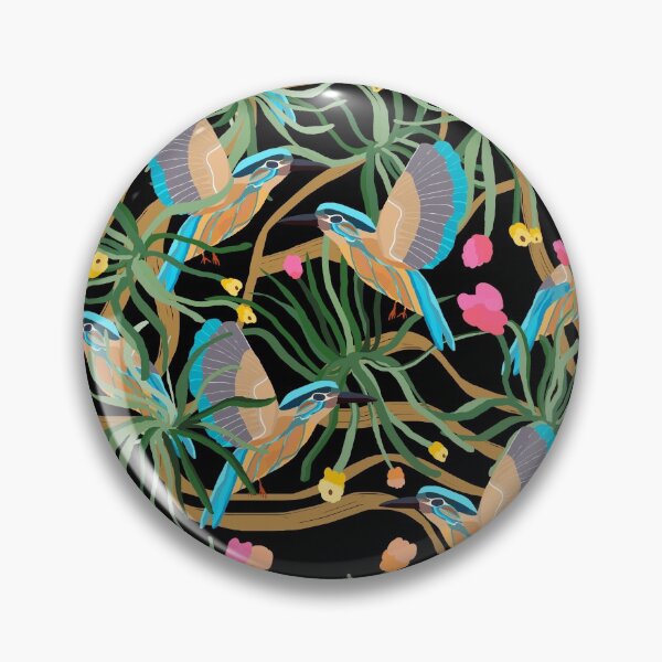 Aperçu de l'œuvre  Oiseau luxueux et motif floral sur les branches créée et vendue par Robin Jensen.