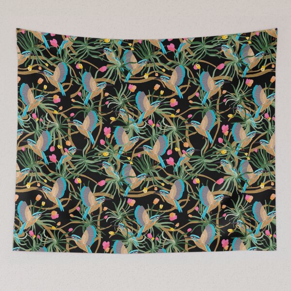 Item preview,  Luxurious Bird and Floral Pattern on Branches designed and sold by Robin Jensen.