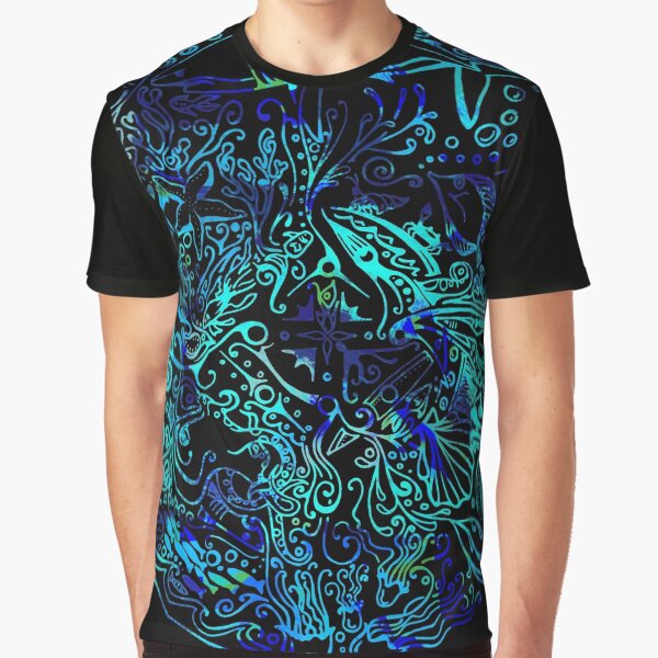 Under The Sea - Blue Graphic T-Shirt