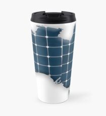 Map of Australia with photovoltaic solar panels. Travel Mug