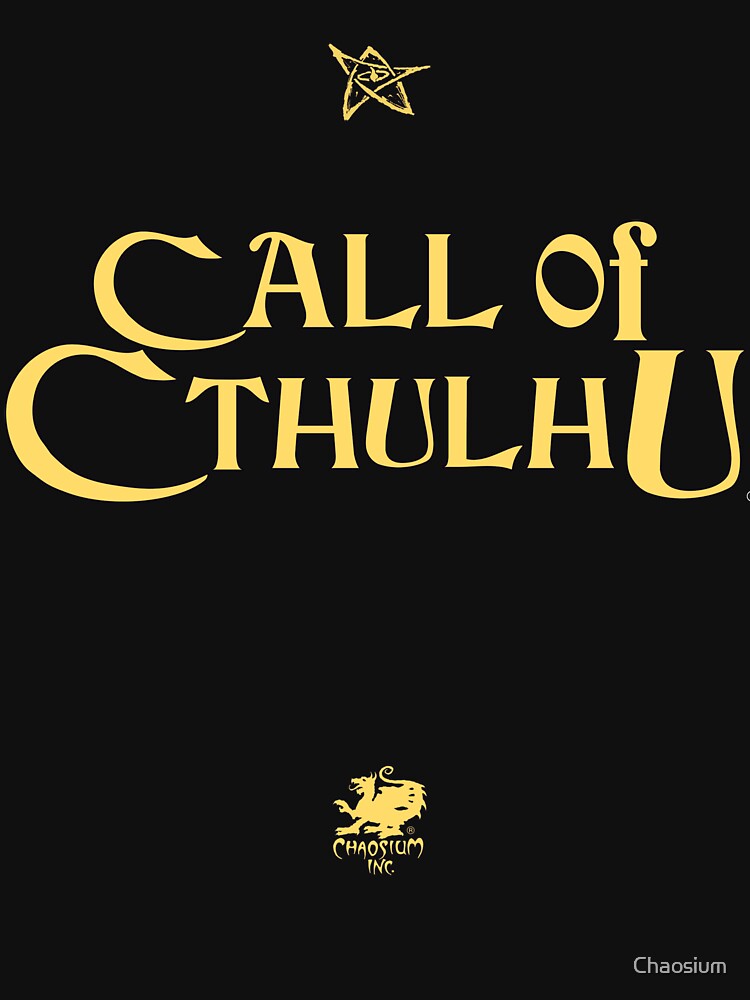 Call of Cthulhu - Logo (gold with Elder Sign & Chaosium Inc. Logo) by Chaosium