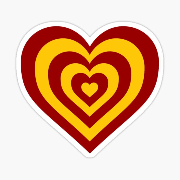 Item preview, Gold and Cardinal - Powerpuff Girls Retro Heart designed and sold by Liyanna Baloca.
