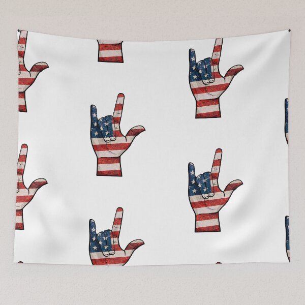 Item preview, Vintage Love You USA hand sign designed and sold by ProArtzilla.