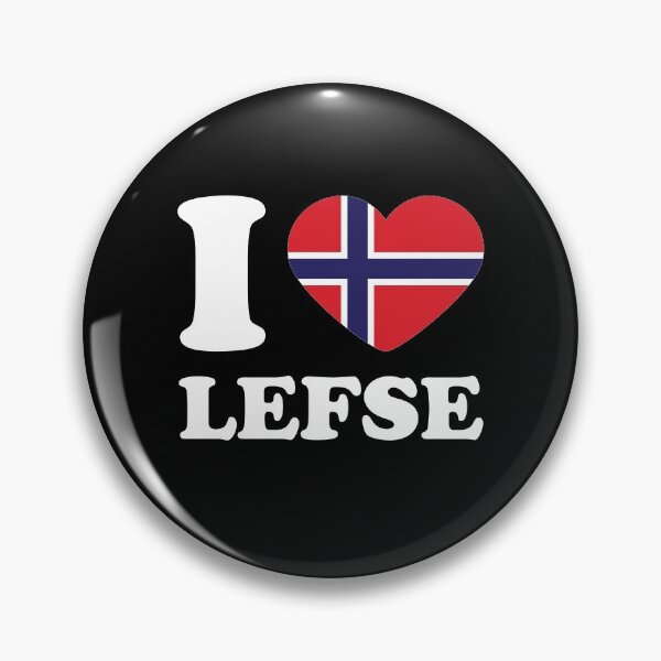 Item preview, I Love Lefse Norway Flag Heart designed and sold by Huhnerdieb Apparel.