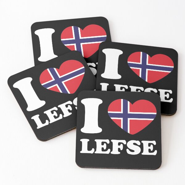 Item preview, I Love Lefse Norway Flag Heart designed and sold by Huhnerdieb Apparel.