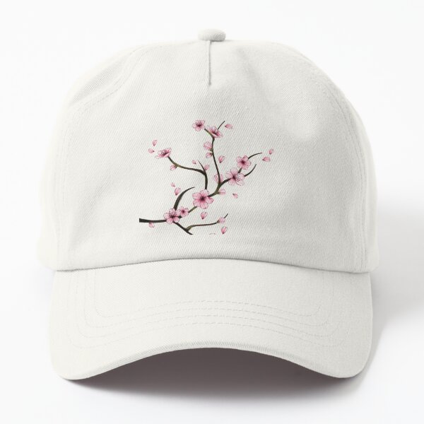 Cherry Blossom Dad Hat, Black