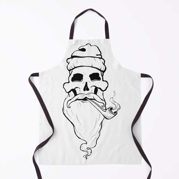Item preview, Bearded Hipster Skull with Pipe designed and sold by Amanda Irene.