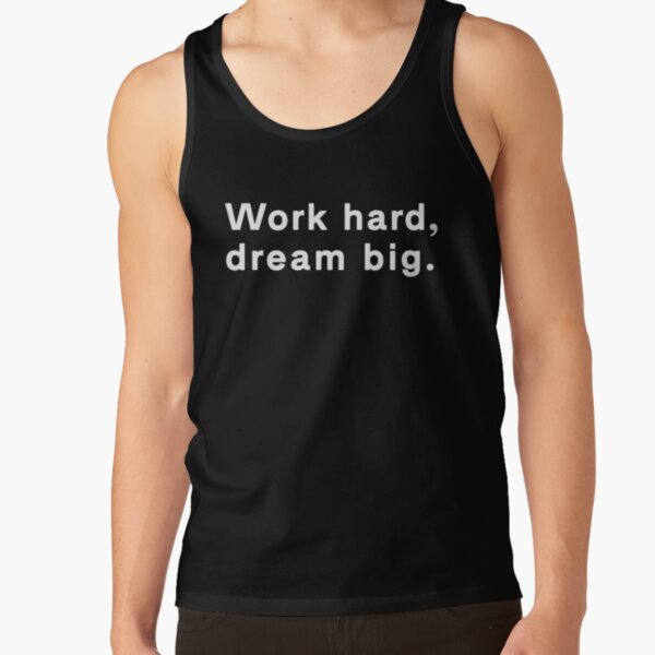 Xersion Womens L Workout Shirt BLACK Motivational Quote WORK HARD DREAM BIG