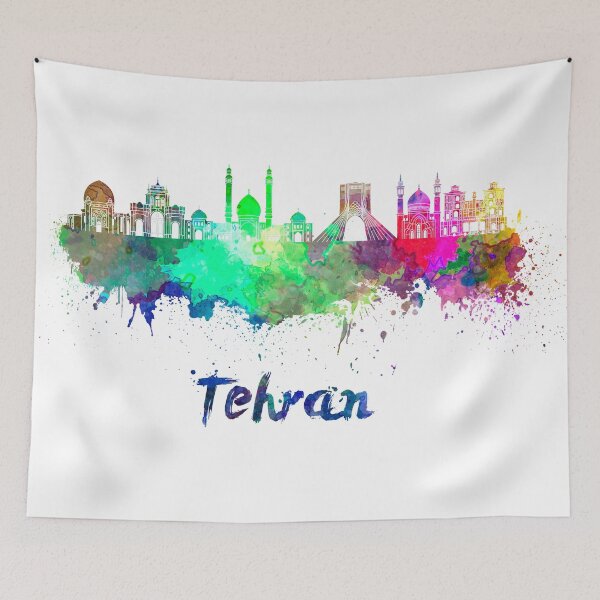 Item preview, Tehran skyline in watercolor designed and sold by paulrommer.
