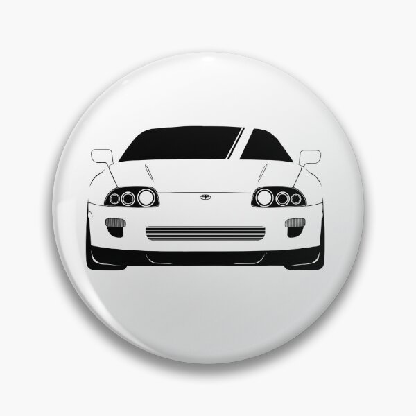 Artikelvorschau, JDM Sports Car Supra Cartoon Design süße JDM Autokunst entworfen und verkauft von anjanaartz.