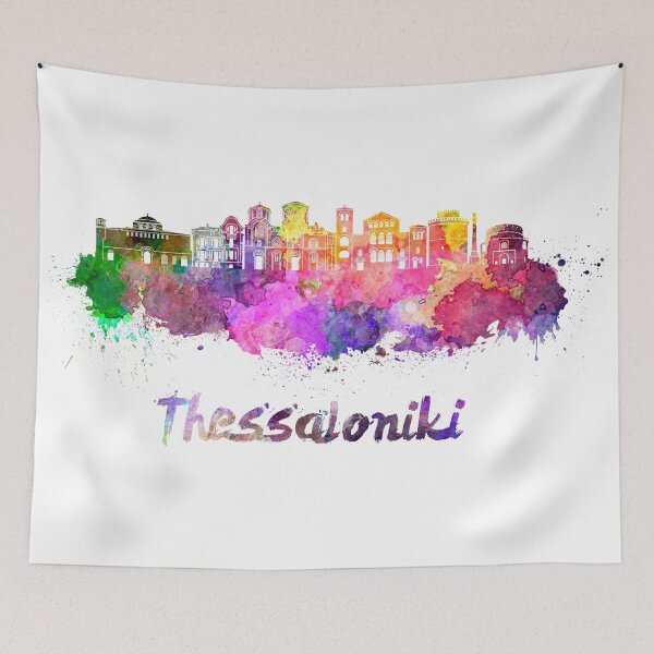 Item preview, Thessaloniki skyline in watercolor designed and sold by paulrommer.