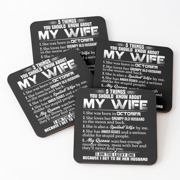 Item preview, 5 Things You Should Know About My Wife Was Born In October  designed and sold by tashiav.