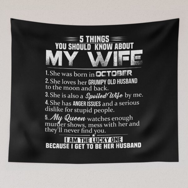 Item preview, 5 Things You Should Know About My Wife Was Born In October  designed and sold by tashiav.