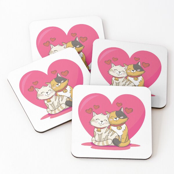 Item preview, Cute Cat Pate, Valentine Cat Couple designed and sold by SLGreenArrow.