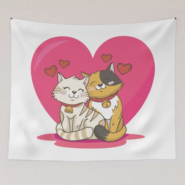 Item preview, Cute Cat Pate, Valentine Cat Couple designed and sold by SLGreenArrow.