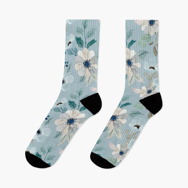 Item preview, Watercolor Floral in Light Blue designed and sold by meggydesigns.