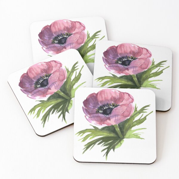 Item preview, Watercolor Anemone. Vintage Pretty Anemone. designed and sold by ZheltakovaIana.