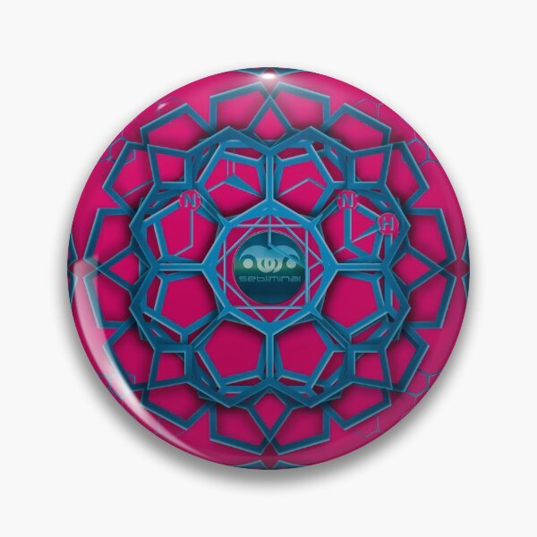 Item preview, Sebliminal - Psychedelic LSD Hexagons in Hot Pink and Blue designed and sold by PsyStudioShop.