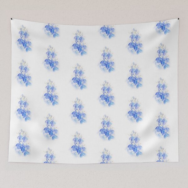 Item preview, Lobelia blue wash watercolor art designed and sold by Sarah Trett.