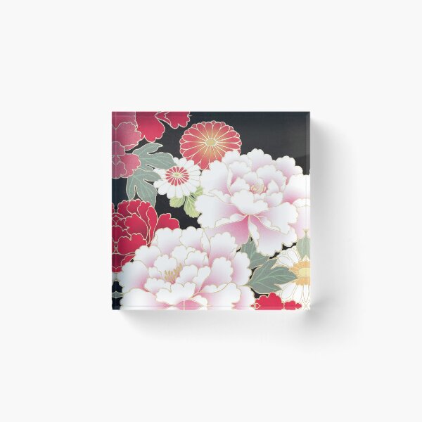 Item preview, Traditional Japanese Flowers Pattern designed and sold by Gymmer-Life.