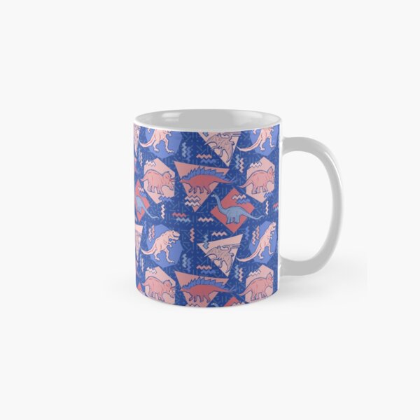 90's Dinosaur Pattern - Rose Quartz and Serenity version Classic Mug