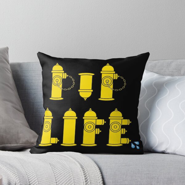 Item preview, Pup Life - Yellow Fire Hydrants on Black Background designed and sold by geareduppup.