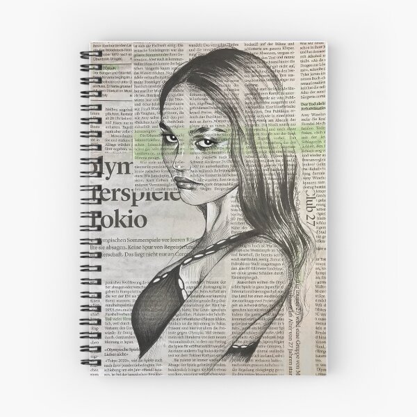 Item preview, Lily Rose Depp portrait on newspaper designed and sold by Munaalunaa.