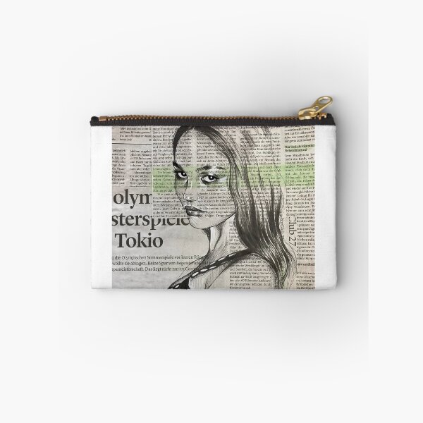 Item preview, Lily Rose Depp portrait on newspaper designed and sold by Munaalunaa.