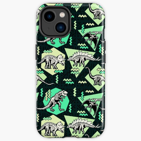 Neon Skeleton Dinosaur Pattern iPhone Tough Case