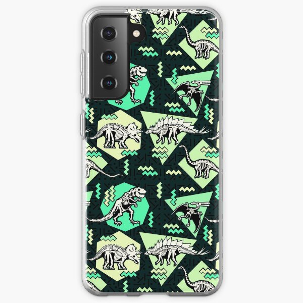 Neon Skeleton Dinosaur Pattern Samsung Galaxy Soft Case