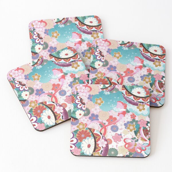 Item preview, Traditional Japanese Flowers Pattern designed and sold by Gymmer-Life.