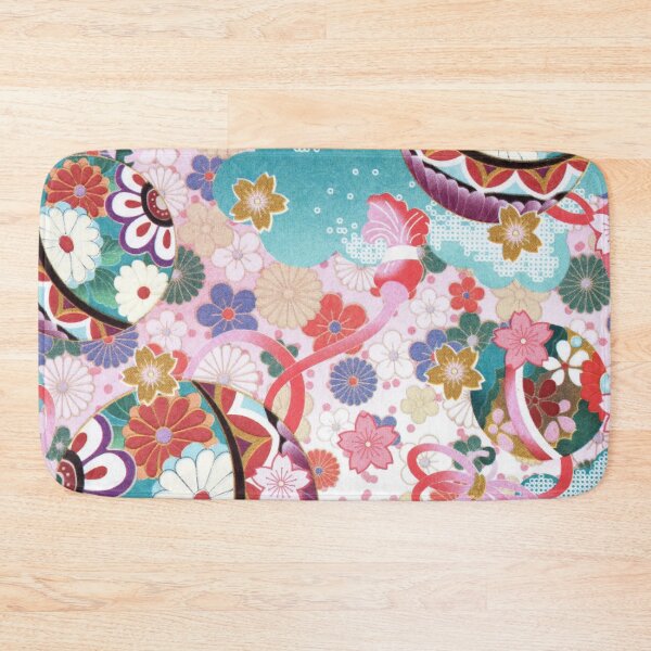 Item preview, Traditional Japanese Flowers Pattern designed and sold by Gymmer-Life.