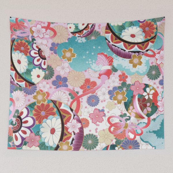 Item preview, Traditional Japanese Flowers Pattern designed and sold by Gymmer-Life.