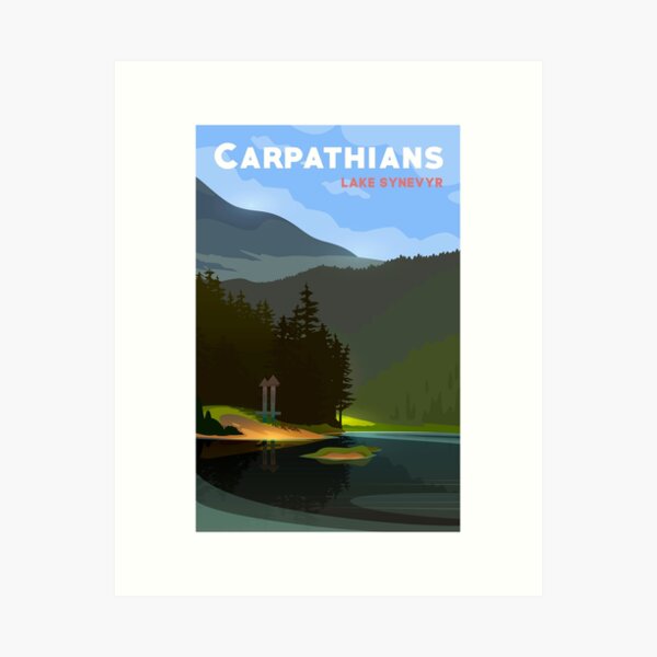 Carpathians, lake Synevyr Art Print
