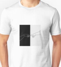 Hands showing the creation of Adam Unisex T-Shirt