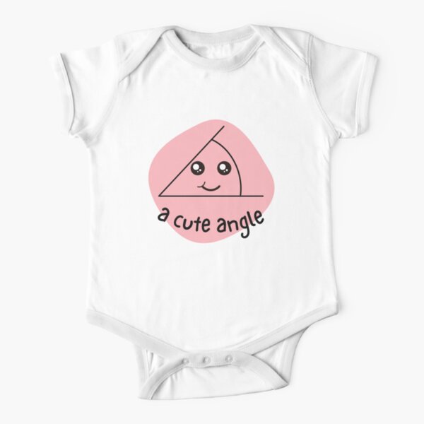 A cute angle - Math pun Short Sleeve Baby One-Piece