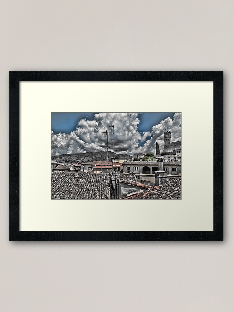Alternate view of Barga Rooftops Framed Art Print