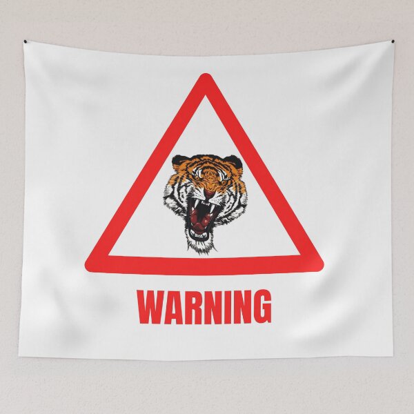 Item preview, Tiger Warning designed and sold by P-aws.
