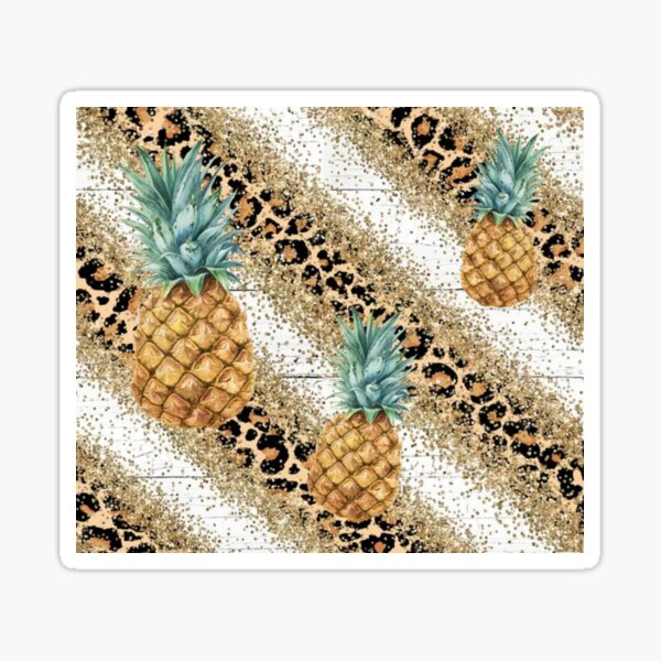 Leopard and Pineapples Sticker