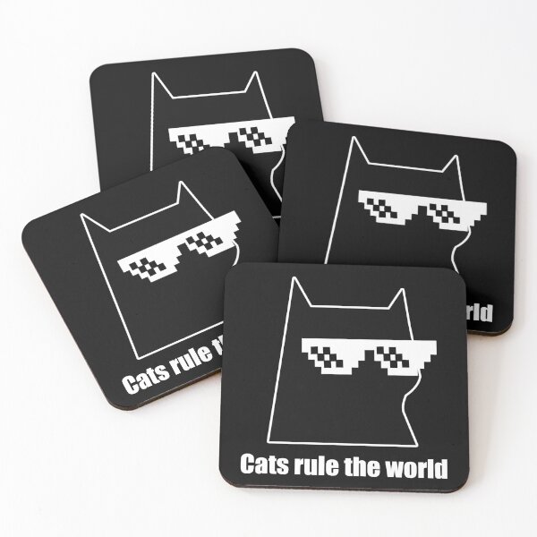 Item preview, cats rule the world- cool cat designed and sold by DopeDesign111.