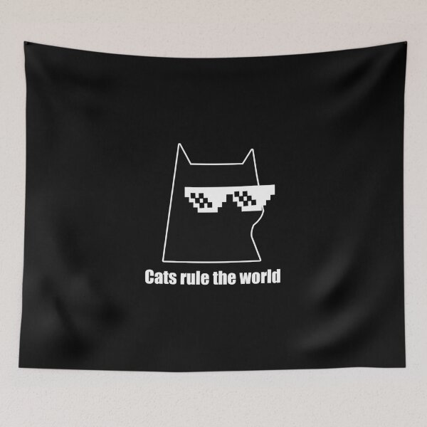 Item preview, cats rule the world- cool cat designed and sold by DopeDesign111.