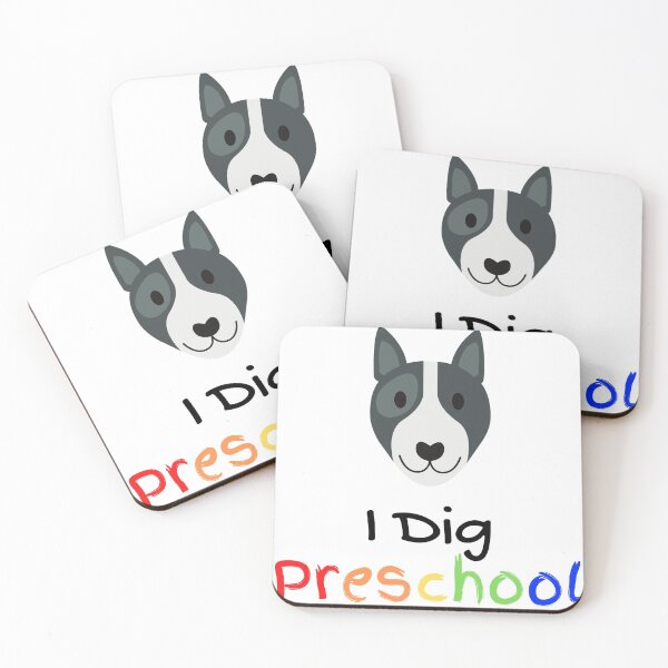 Item preview, I dig preschool, cute dog pre school (bull terrier) designed and sold by NerdyChibi.