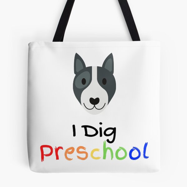 Item preview, I dig preschool, cute dog pre school (bull terrier) designed and sold by NerdyChibi.
