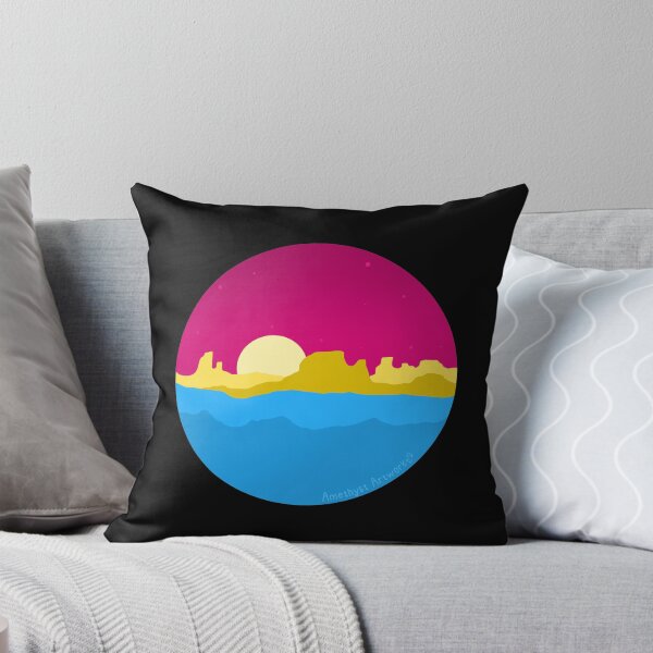 Item preview, Subtle Pansexual Pride Flag Desert Landscape designed and sold by AmethystArtwork.