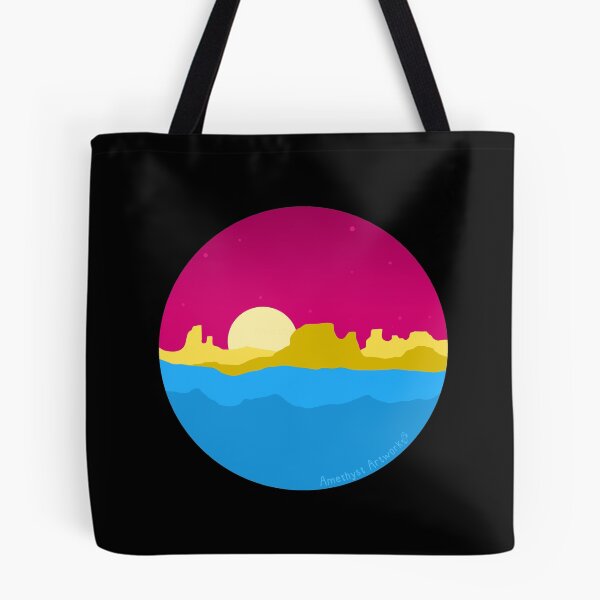 Item preview, Subtle Pansexual Pride Flag Desert Landscape designed and sold by AmethystArtwork.